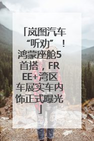 岚图汽车“听劝”！鸿蒙座舱5首搭，FREE+湾区车展实车内饰正式曝光