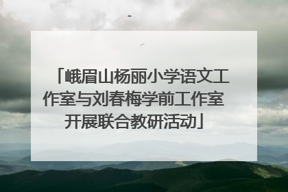 峨眉山杨丽小学语文工作室与刘春梅学前工作室开展联合教研活动