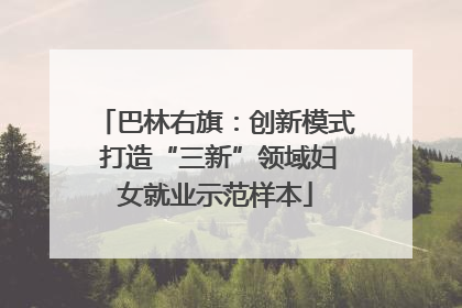 巴林右旗：创新模式 打造“三新”领域妇女就业示范样本