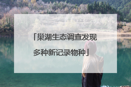 巢湖生态调查发现多种新记录物种