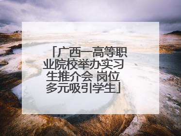 广西一高等职业院校举办实习生推介会 岗位多元吸引学生