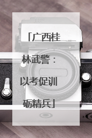 广西桂林武警：以考促训砺精兵