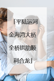 平陆运河金海湾大桥全桥拱肋顺利合龙
