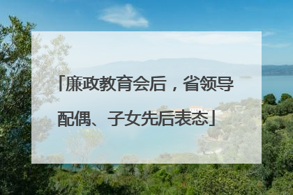 廉政教育会后，省领导配偶、子女先后表态