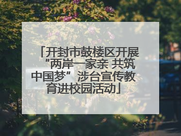 开封市鼓楼区开展“两岸一家亲 共筑中国梦”涉台宣传教育进校园活动