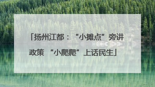 扬州江都：“小摊点”旁讲政策 “小爬爬”上话民生
