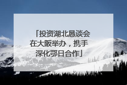 投资湖北恳谈会在大阪举办，携手深化鄂日合作