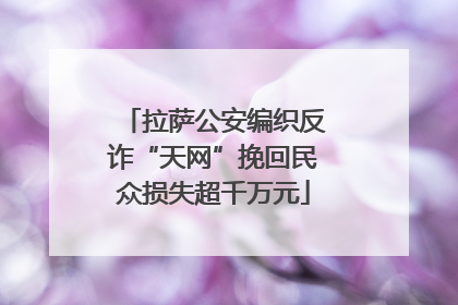 拉萨公安编织反诈“天网”挽回民众损失超千万元