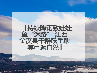 持续降雨致娃娃鱼“迷路” 江西金溪县干群联手助其重返自然