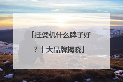 挂烫机什么牌子好？十大品牌揭晓