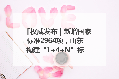 权威发布｜新增国家标准2964项，山东构建“1+4+N”标准化创新发展新格局