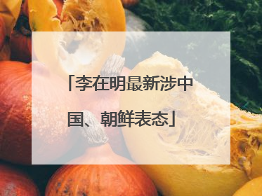 李在明最新涉中国、朝鲜表态