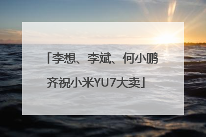 李想、李斌、何小鹏齐祝小米YU7大卖