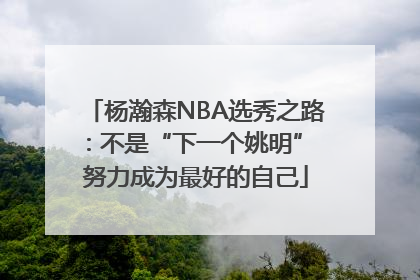 杨瀚森NBA选秀之路：不是“下一个姚明” 努力成为最好的自己