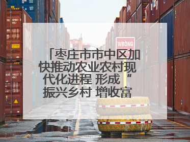 枣庄市市中区加快推动农业农村现代化进程 形成“振兴乡村 增收富农”新格局