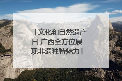 文化和自然遗产日 广西全方位展现非遗独特魅力