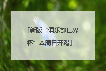 新版“俱乐部世界杯”本周日开踢