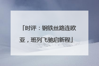 时评：钢铁丝路连欧亚，班列飞驰启新程