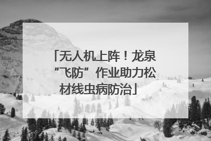 无人机上阵！龙泉“飞防”作业助力松材线虫病防治