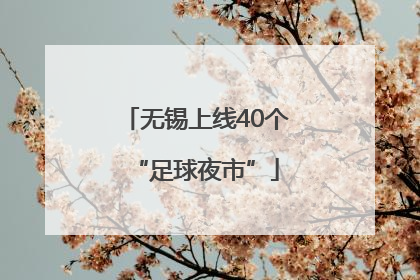 无锡上线40个“足球夜市”