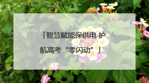 智慧赋能保供电 护航高考“零闪动”