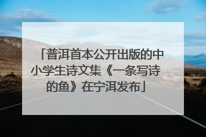 普洱首本公开出版的中小学生诗文集《一条写诗的鱼》在宁洱发布