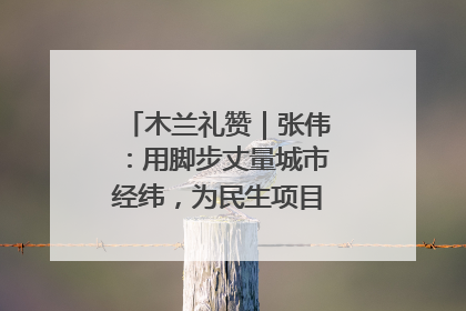木兰礼赞｜张伟：用脚步丈量城市经纬，为民生项目按下“加速键”