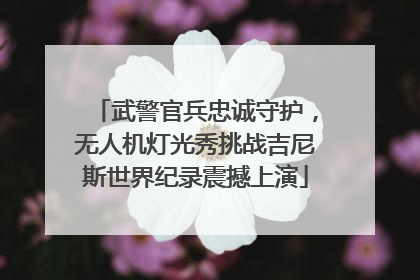 武警官兵忠诚守护，无人机灯光秀挑战吉尼斯世界纪录震撼上演