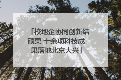 校地企协同创新结硕果 十余项科技成果落地北京大兴