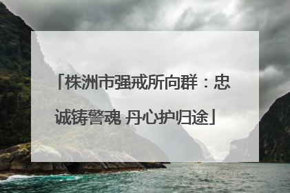 株洲市强戒所向群：忠诚铸警魂 丹心护归途