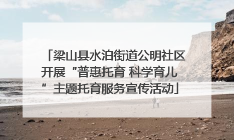 梁山县水泊街道公明社区开展“普惠托育 科学育儿”主题托育服务宣传活动