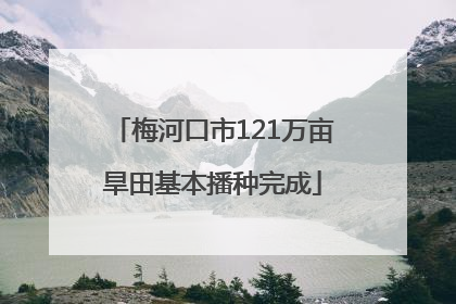 梅河口市121万亩旱田基本播种完成