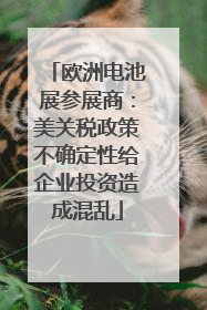 欧洲电池展参展商：美关税政策不确定性给企业投资造成混乱