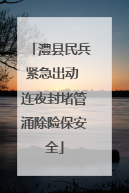 澧县民兵紧急出动 连夜封堵管涌除险保安全