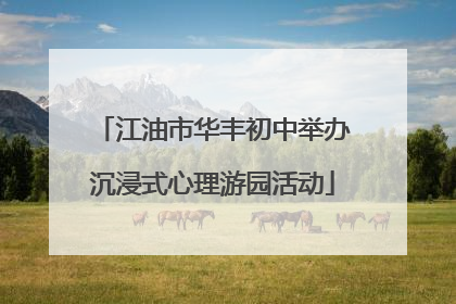 江油市华丰初中举办沉浸式心理游园活动