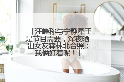 汪峰称与宁静牵手是节目需要，深夜晒出女友森林北合照：我俩好着呢！