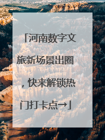 河南数字文旅新场景出圈，快来解锁热门打卡点→