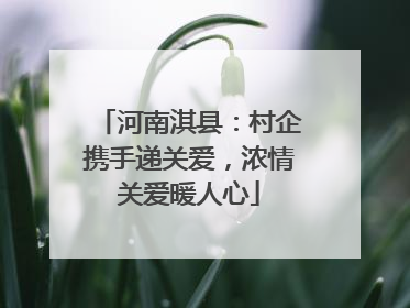 河南淇县：村企携手递关爱，浓情关爱暖人心