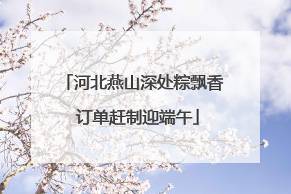 河北燕山深处粽飘香 订单赶制迎端午