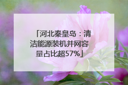 河北秦皇岛：清洁能源装机并网容量占比超57%