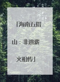 海南五指山：非遗薪火相传