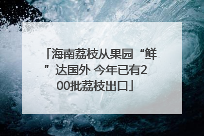 海南荔枝从果园“鲜”达国外 今年已有200批荔枝出口
