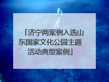 济宁两案例入选山东国家文化公园主题活动典型案例