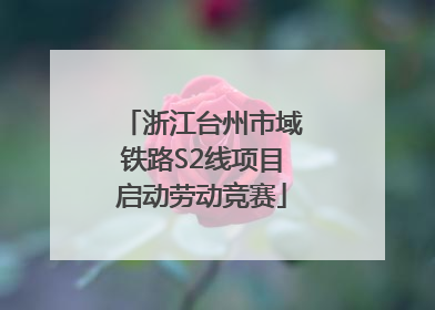 浙江台州市域铁路S2线项目启动劳动竞赛