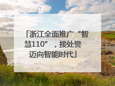 浙江全面推广“智慧110”，接处警迈向智能时代