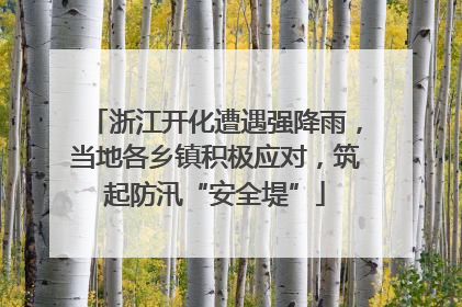 浙江开化遭遇强降雨，当地各乡镇积极应对，筑起防汛“安全堤”