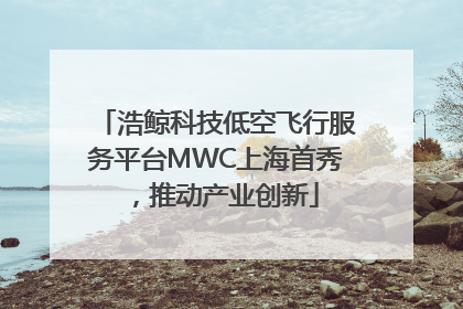 浩鲸科技低空飞行服务平台MWC上海首秀，推动产业创新