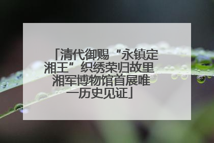清代御赐“永镇定湘王”织绣荣归故里 湘军博物馆首展唯一历史见证