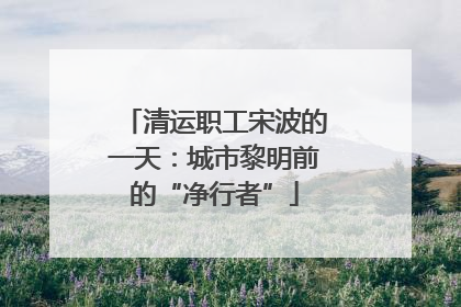 清运职工宋波的一天：城市黎明前的“净行者”