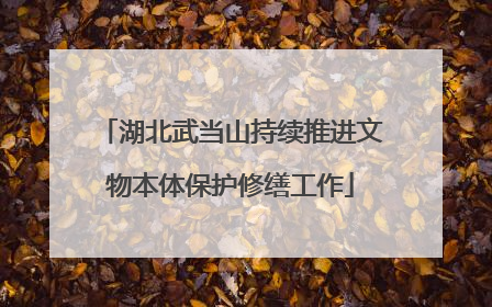 湖北武当山持续推进文物本体保护修缮工作